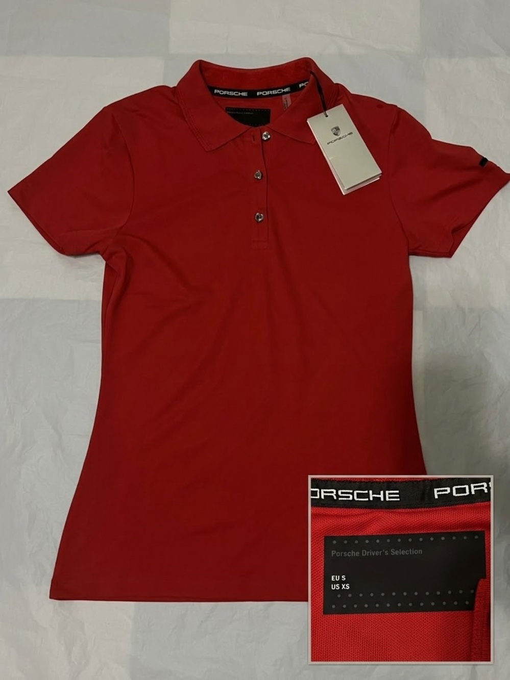 Porsche Drivers Selection Polo Shirt Red Womens XS EU S NWT